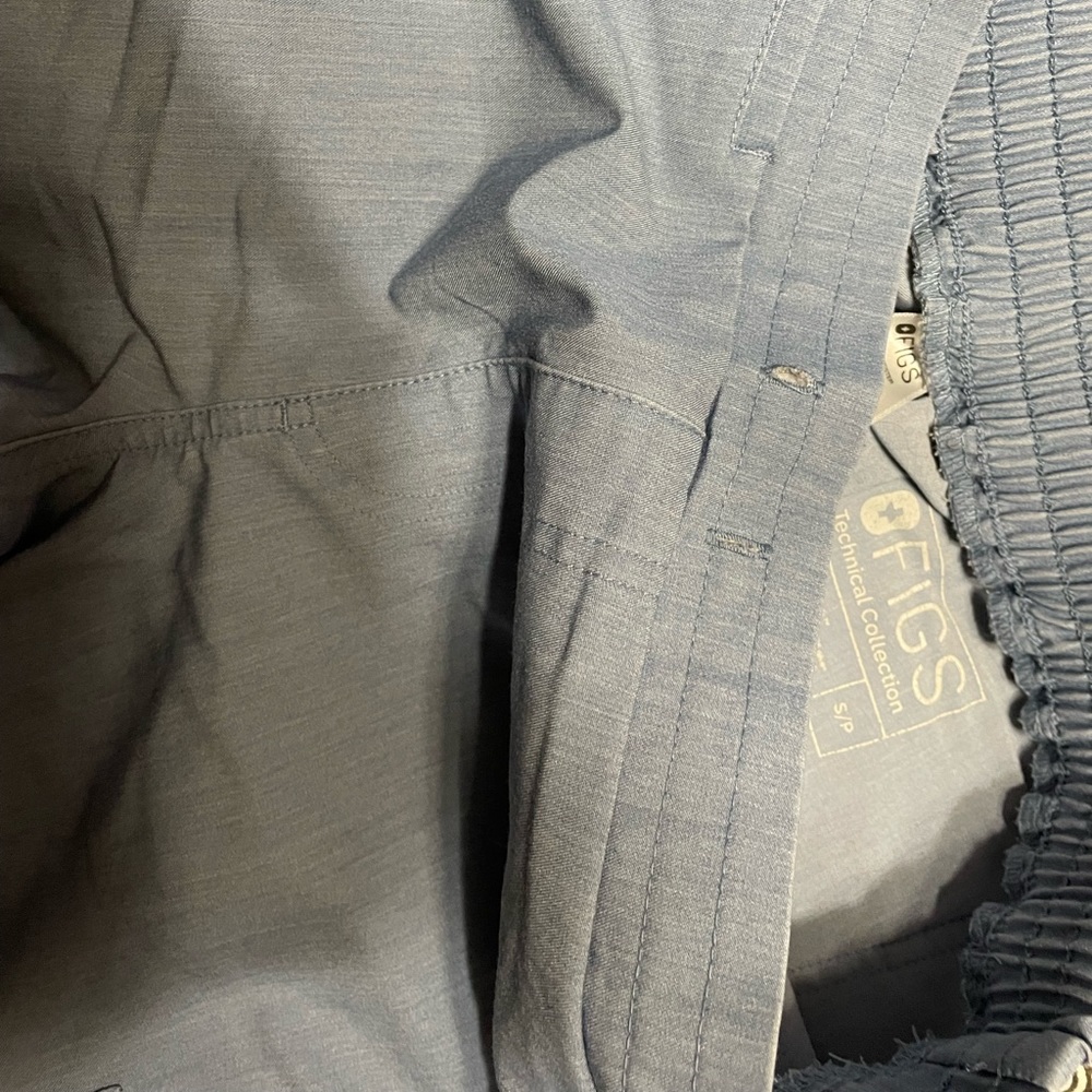 Small petite denim figs, drawstring missing